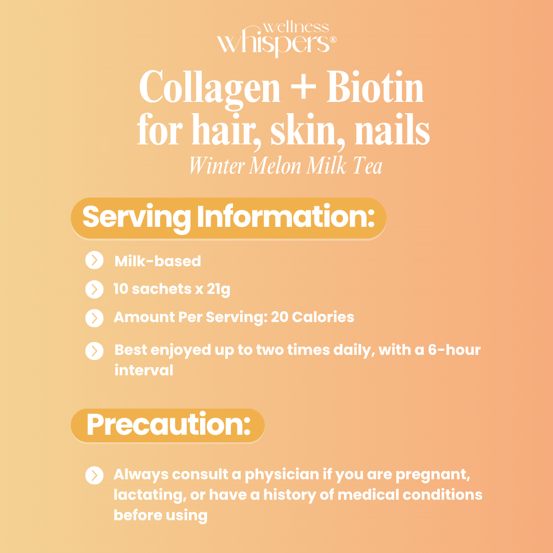 Wellness Whispers Collagen + Biotin Winter Melon Milk Tea