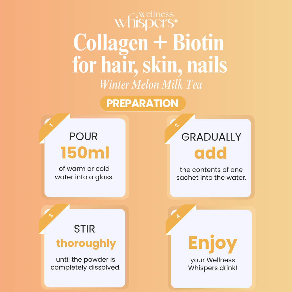 Wellness Whispers Collagen + Biotin Winter Melon Milk Tea