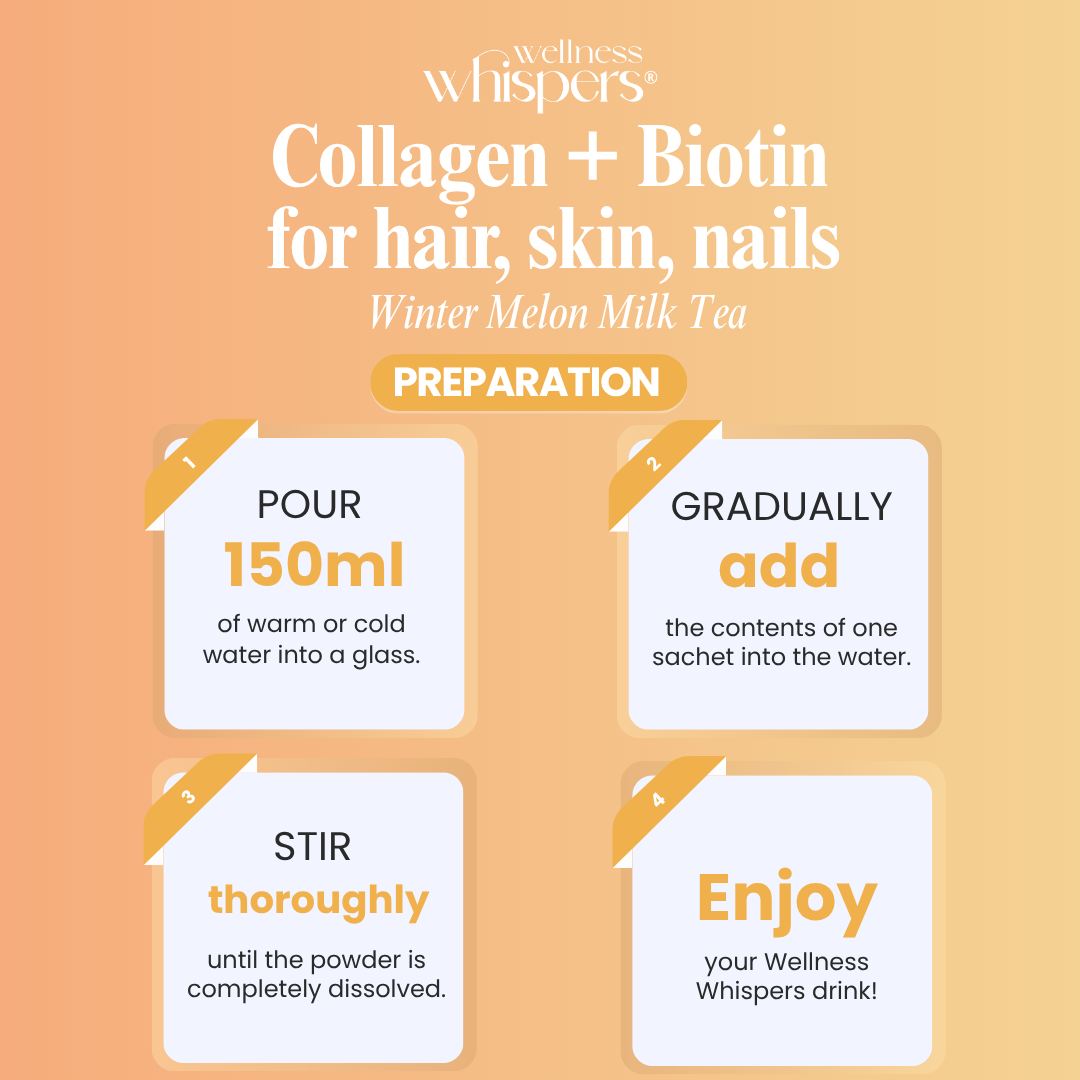 Wellness Whispers Collagen + Biotin Winter Melon Milk Tea