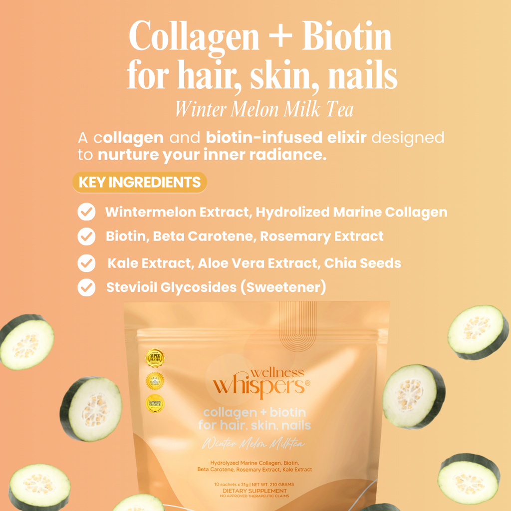 Wellness Whispers Collagen + Biotin Winter Melon Milk Tea