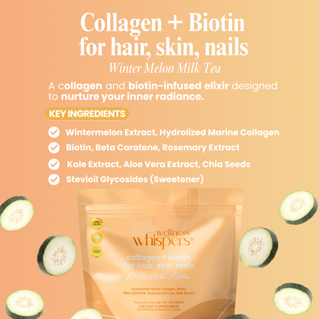 Wellness Whispers Collagen + Biotin Winter Melon Milk Tea
