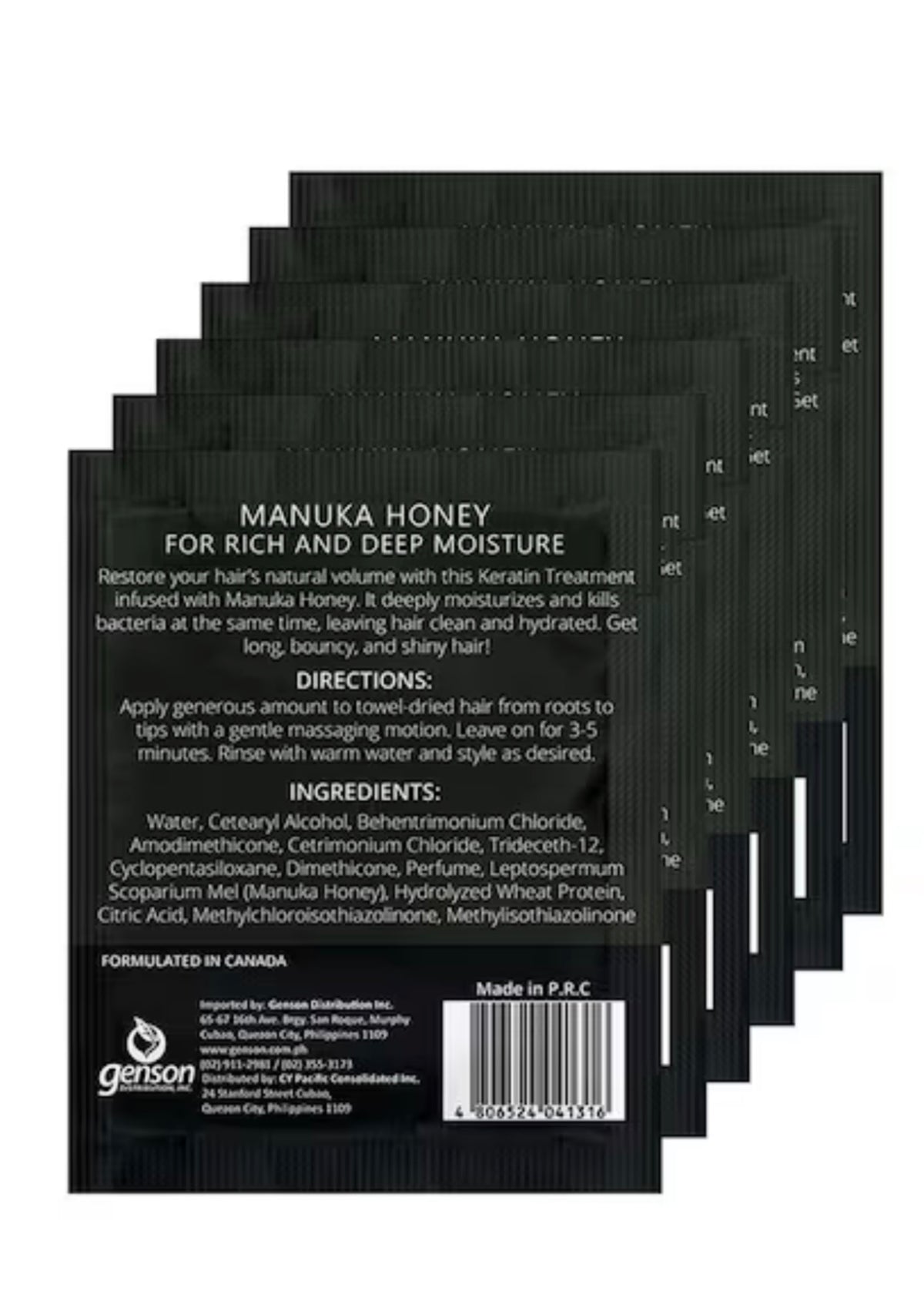Luxe Organix Keratin Treatment Manuka Honey 20 mls x 6 sachets