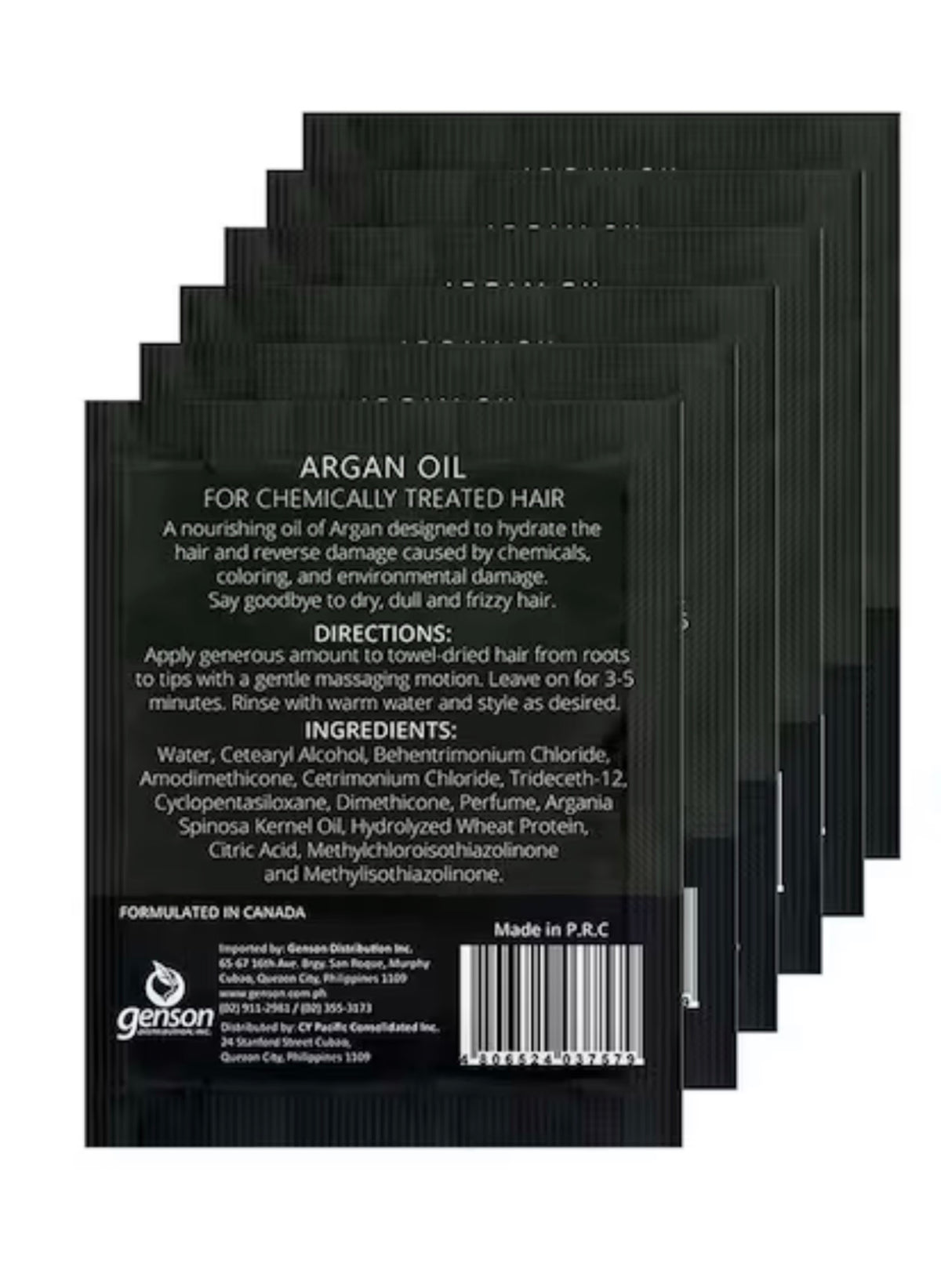Luxe Organix Keratin Treatment Argan Oil 20 mls x 6 sachets