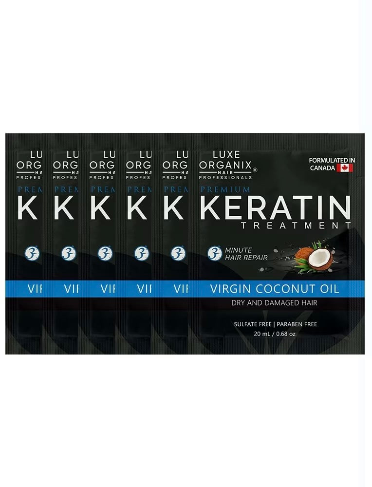 Luxe Organix Keratin Treatment Virgin Coconut Oil 20 mls x 6 sachets