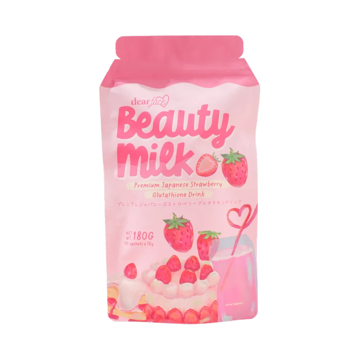 DEAR FACE Beauty Milk Ichigo 18 g X 10 sachets