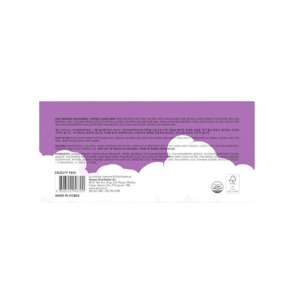 Luxe Organix Niacinamide + Retinol Cloud Soap