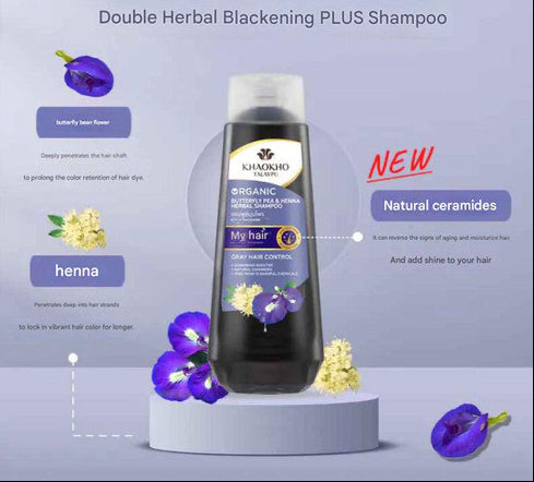 Khaokho Talaypu Herbal Shampoo - Butterly Pea and False Daisy 320 mls