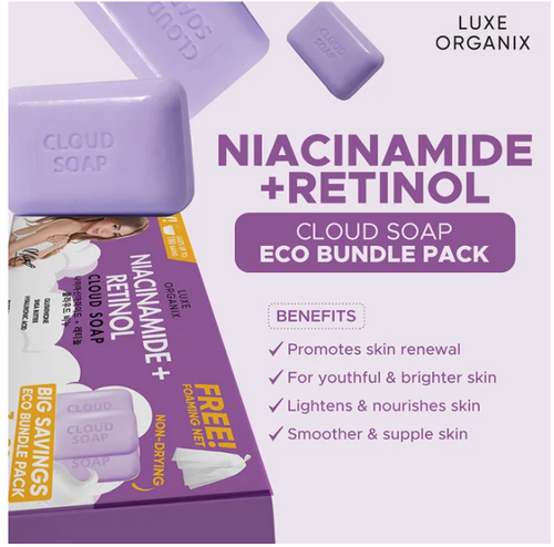 Luxe Organix Niacinamide + Retinol Cloud Soap