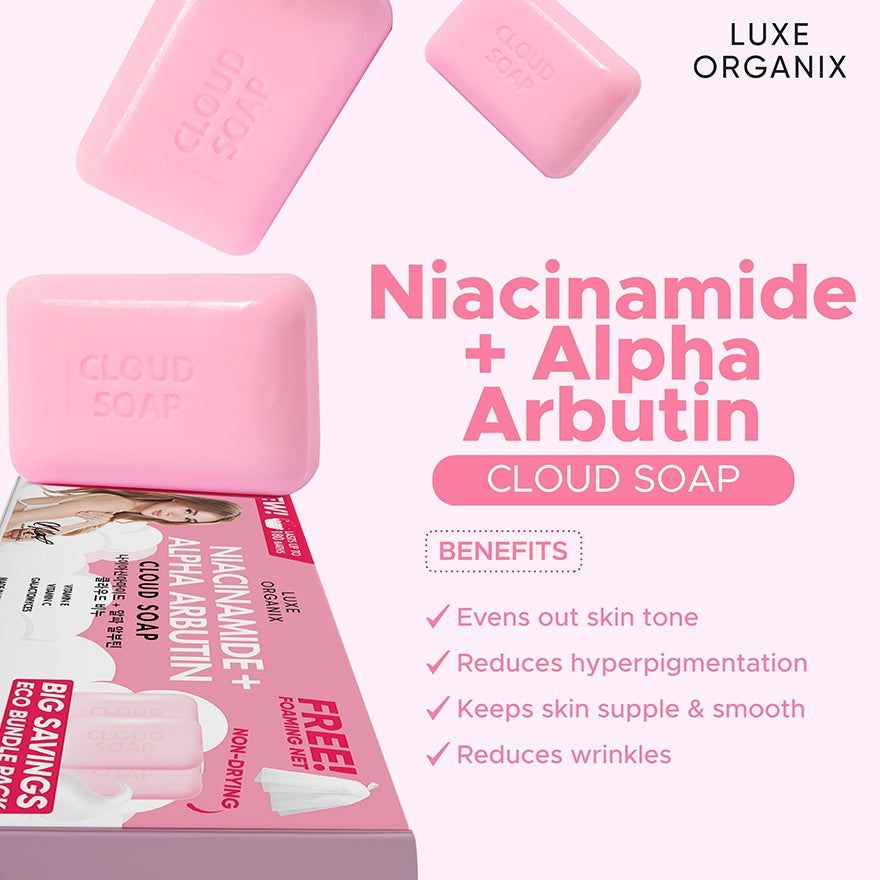 Luxe Organix Niacinamide + Alpha Arbutin Cloud Soap